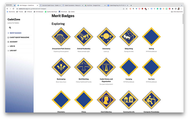 cadetzone-badges